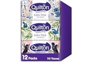 Quilton 3 层超厚防过敏面巾纸 12 盒