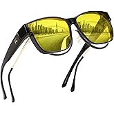 FEISEDY Polarized Sunglasses Fit Over Glasses for Women Men Large Sunglasses UV400 Protection B0250