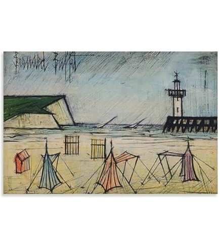 Amazon.co.jp: ベルナール・ビュッフェ『ラ・ポール海岸』ジクレー