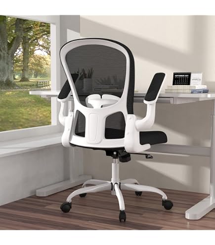 Amazon | Hbada Office Chair, Desk Chair with Flip-Up Armrests and