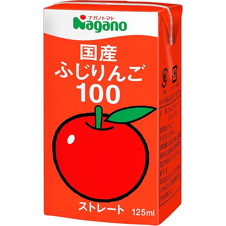 りんごまにあ*プロフ一読願います* Amazon.co.jp: ナガノトマト 国産 ふじりんご100 125ml×36本 : 食品