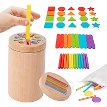 Amazon | モンテッソーリ 玩具 知育玩具 3 4 5 6歳 子供 木のおもちゃ