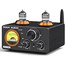 【完動品】高級感ある つや消しブラック４球式 高音質・真空管アンプ Amazon | Douk Audio ST-01 PRO Bluetooth5.0 真空管アンプ USB DAC
