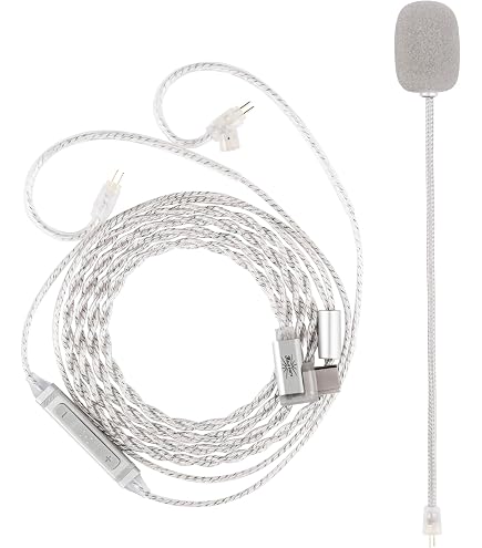 Amazon.co.jp: Cubilux 3.5mm 2ピン 0.78mm ヘッドホンケーブル マイク