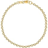 Ritastephens 10k Yellow Gold Rolo Foot Ankle Chain Anklet, Bracelet, or Necklace