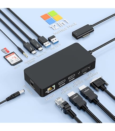 Amazon | Microsoft Surface Thunderbolt 4ドック - 高速ドッキング