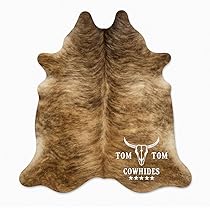 Amazon｜Tomtom Cowhides Brindle ダークカウハイドラグ 100