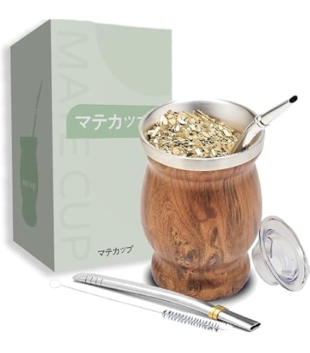 Amazon.co.jp: マテ茶カップ 二重壁構造のステンレス製（容量240ml