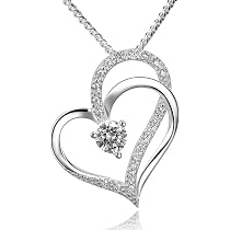 ELEGANZIA Heart Necklaces For Women 