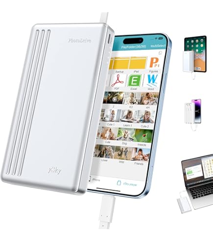 Amazon | ySky 2TB 外付けハードドライブ iPhone & iPad、MacBook