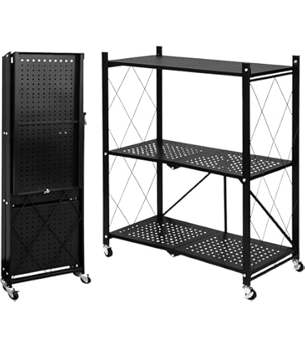 QIUYMI 折り畳みラック 棚ラック 3段 幅71×奥行34×高さ87cm 折 Amazon.co.jp: 【Amazon.co.jp限定】QIUYMI 折り畳みラック 棚ラック 3