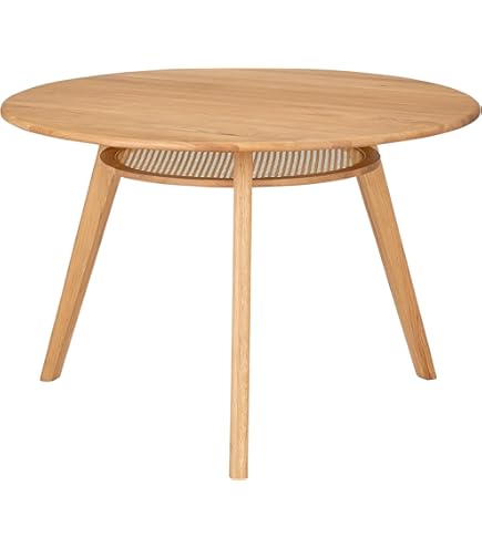 Amazon｜東馬 tohma ダイニングテーブル 机 円形 ナチュラル オーク材