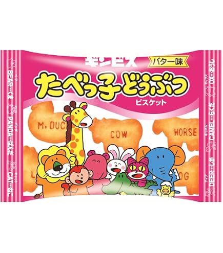 Amazon.co.jp: ギンビス 厚焼きたべっ子どうぶつチョコビスケット 24g