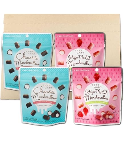 Amazon | 【JINTOK】イチゴハートチョコマシュマロ50g(7個入り)X2袋