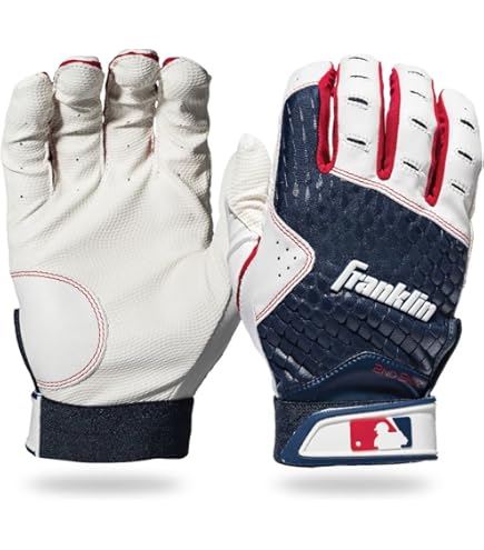 | FRANKLIN SHOK SORB X BASEBALL BATTING GLOVE 各色 (BLACK