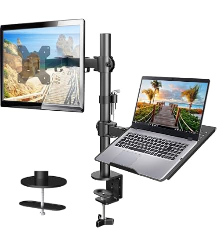 Amazon.co.jp: モニターアーム 2in1 ノートパソコンア ーム モニター