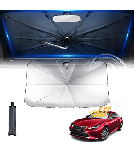 Amazon | レクサス RCハイブリッド サンシェード 車内 傘型 日よけ UV