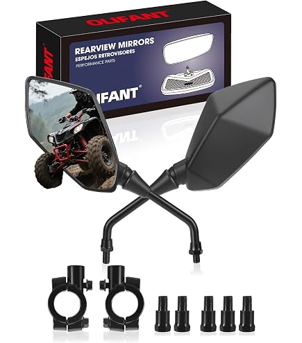 TANAX AEX7-BB Motorcycle Mirror, Napoleon Cowling Mirror 7 [Left