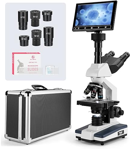 Amazon.co.jp: 実験用顕微鏡機器 9 インチ液晶デジタル顕微鏡