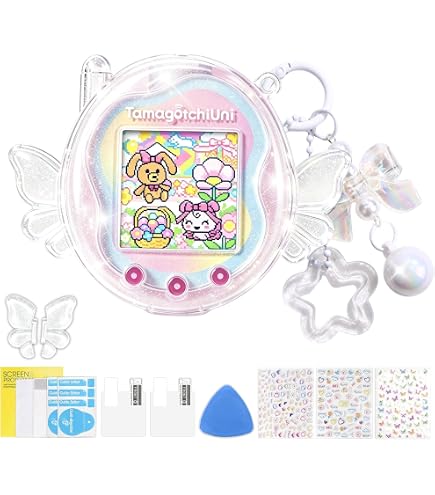 Amazon | Tama gotchi Uni Aurora Pink Prism White たま ごっち ユニ