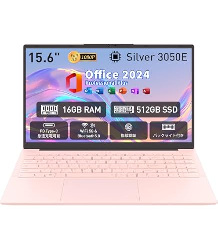 BINTECノートパソコン 15.6型 FHD薄型軽量 ローズゴールド Amazon.co.jp: BINTECノートパソコン15.6型FHD薄型軽量ノートPC 本体