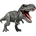 Mattel Jurassic World JCH02 Super Action! Hikite-Hoeru T-Rex Children's Figure, Dinosaur, Toy, Moving, Large, Total Length: Approx. 21.3 inches (54 cm), Age 4 and Up Gray
