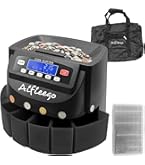 Amazon | Aifieego コインカウンター 自動 高精度硬貨計数機 小銭