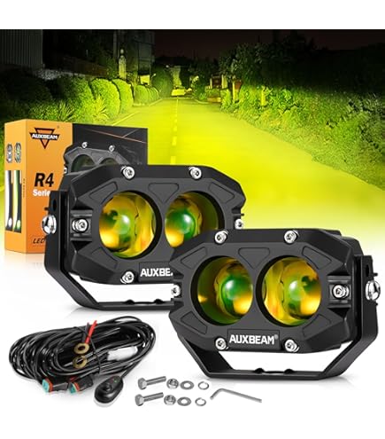 NOVSIGHT 3" LED Pod Lights - Spot/Flood Combo With Amber/White DRL, 96W (Pair) NOVSIGHT 3" LED Pod Lights - Spot/Flood Combo With Amber/White DRL, 96W (Pair)