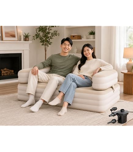 Amazon.co.jp: エアーソファー 2人用 160×87×75cm 約90秒膨張 エア