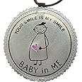 マタニティマークBABY in ME（R）ベイビーインミー バッグチャーム シルバー×ハートラメ 本馬革