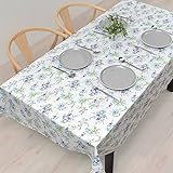 スタイルデコール(STYLE Decor) テーブルクロス 綿100% おしゃれ 長方形 北欧 120×150cm スタンダード 花柄 ボタニカル ブルー W4700700