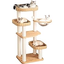 天然木製キャットタワーとクッション2個(冬用、夏用） 天然木製