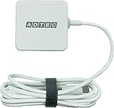アドテック PD充電器 65W ケーブル直結 1.5m Type-C 一体型 GaN 窒化ガリウム 小型 軽量 折りたたみプラグ ノートパソコン MacBook iPhone 17 Android Galaxy Switch タイプC 充電 高速充電 急速充電 ACアダプタ 充電器 ホワイト APD-A065-w15C-WH