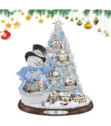 Amazon | 2 個 ダイヤモンドアート クリスマス 雪だるまダイヤモンド
