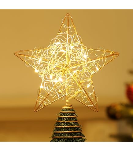 ♦☆*クリスマス飾り**☆♦ 楽天市場】Lewondr クリスマスツリートップスター ツリー星