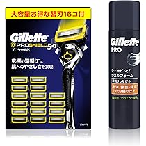 ジレット プロシールド マニュアル 本体+替刃16コ付　髭剃り カミソリ Amazon.co.jp: Gillette ジレット プロシールド マニュアル 本体