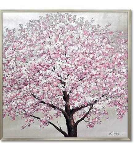 Amazon.co.jp: 絵画 オイル ペイント アート「ゴールデン サクラ」 桜
