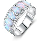 Barzel White Gold Plated Oval-Cut Created Fire Opal & Cubic Zirconia Ring