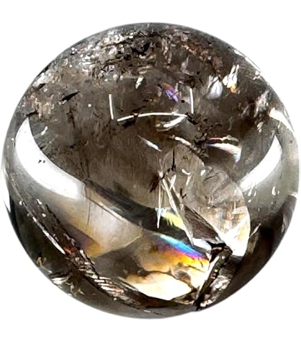 Amazon.co.jp: ヒマラヤ水晶 丸玉 スフィア 虹入り レインボー 天然石
