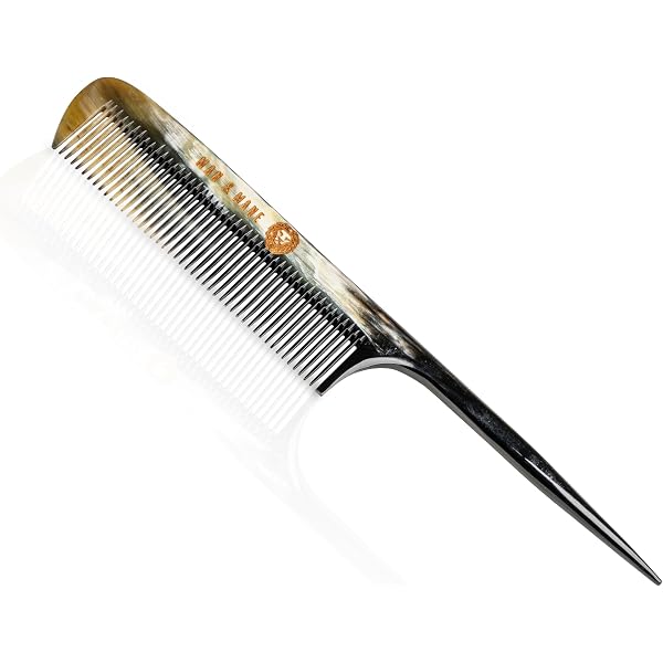 Kilofly Schafhorn-Kamm Set – 2-teilig, Antistatisch, Mit Tragetasche, Natürliches Material Für Haar & Bart