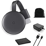 Google Chromecast - Streaming Device with HDMI Cable - Stream Shows, Music, Photos, and Sports from Your Phone to Your TV wit