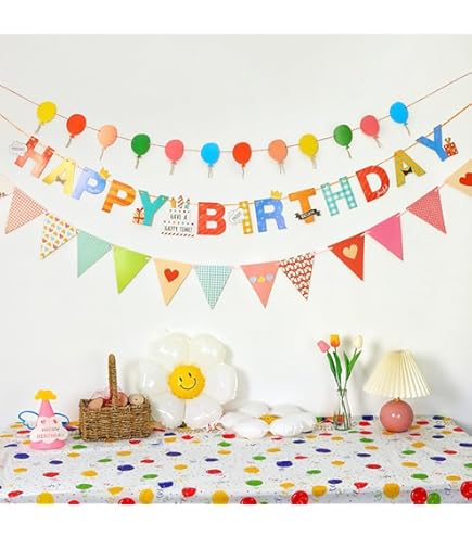 Amazon.co.jp: 誕生日 飾り 飾り付け ガーランド バースデーガーランド
