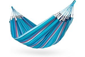 LA SIESTA(ラシエスタ) クラシックハンモック キングサイズ Brisa／ブリッサ［1～3人用］屋外向けハマクテックス製 (Wave／ウェイブ BRH18-38)