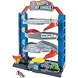 Hot Wheels City Stunt Garage Play Set for Ages 3 to 8 Years Elevator to Upper Levels Connects to Other Sets