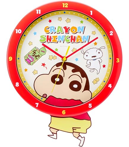 希少　掛け時計 クレヨンしんちゃん 足振りクロック アナログ 静音 連続秒針 Amazon.co.jp: ティーズファクトリー クレヨンしんちゃん 足振り