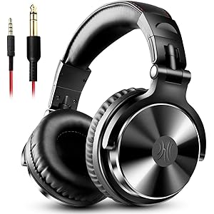 OneOdio DJ モニターヘッドホン マイク付き 有線 オーバーイヤー 密閉型 楽器練習 ミキシング 音楽 映画鑑賞 (pro10)