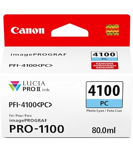 Amazon.co.jp: Canon PFI-4100 純正シアンインクタンク imagePROGRAF