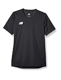 [ニューバランス] メンズ 半袖ドライTシャツ サッカー スポーツ ゲームシャツ (JMTF0486)(JMTF0488) ブラック(BK) XL
