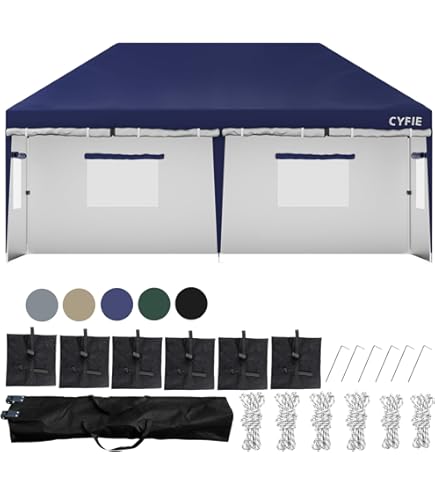 Amazon.co.jp: CYFIE タープテント 3mx6m 横幕/サイドシート6枚