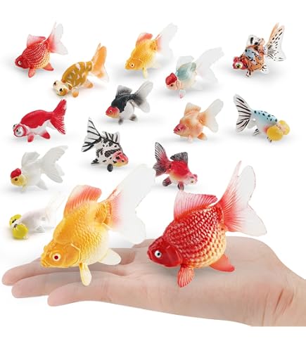 Amazon.co.jp: ミニ金魚フィギュアセット ミニチュア金魚の置物 偽の